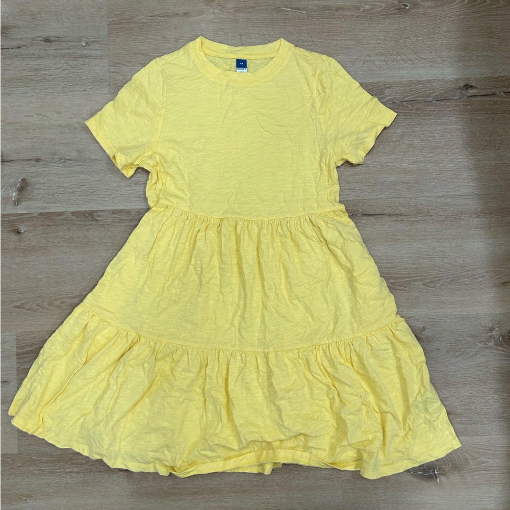 Like New Yellow Old Navy Tiered Dress